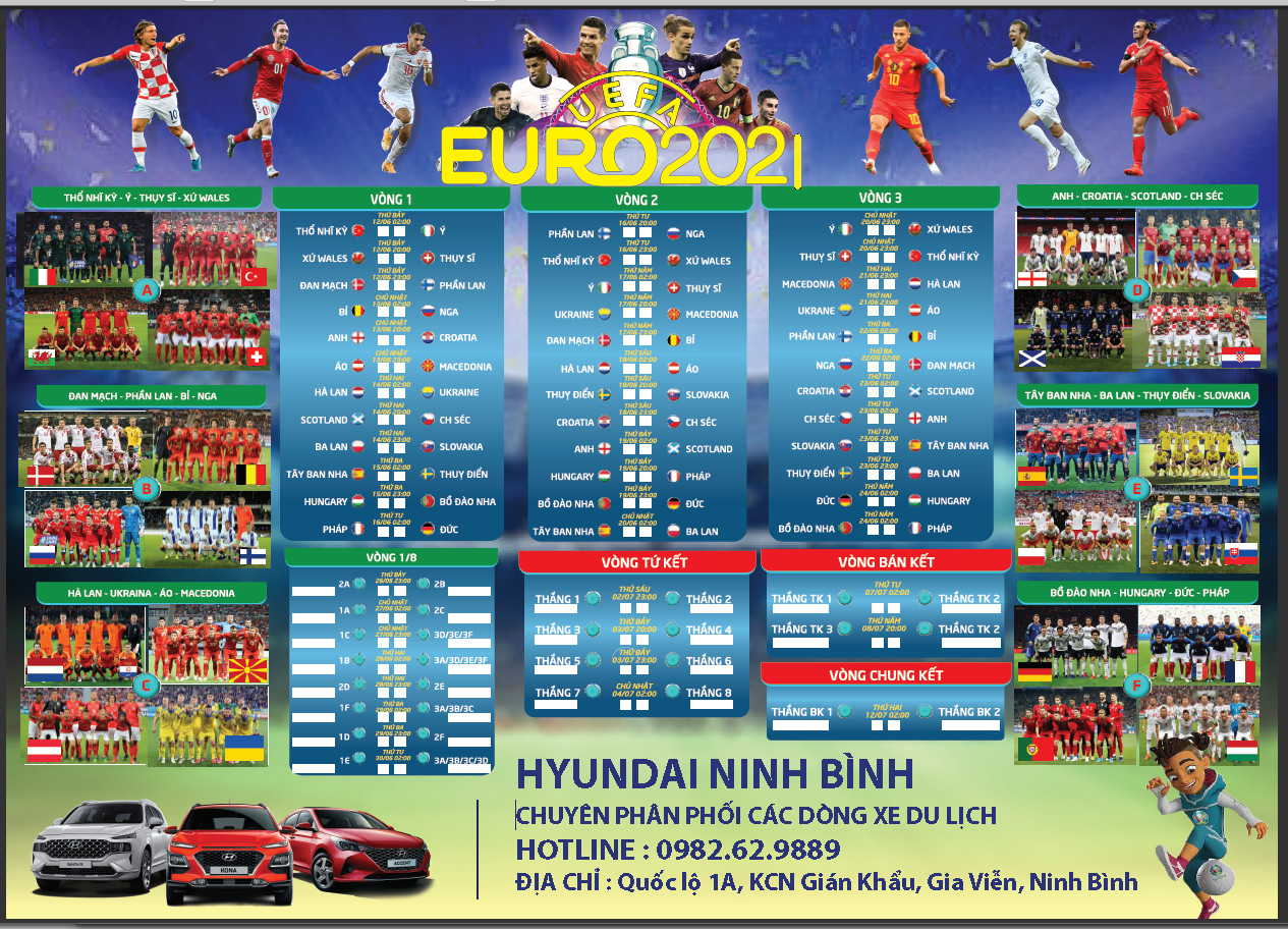 Hyundai Ninh Bình đồng hành cùng mùa giải EURO 2021